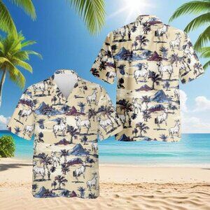 Goat Island Hawaiian Shirt, Funny Goat Aloha Shirt
